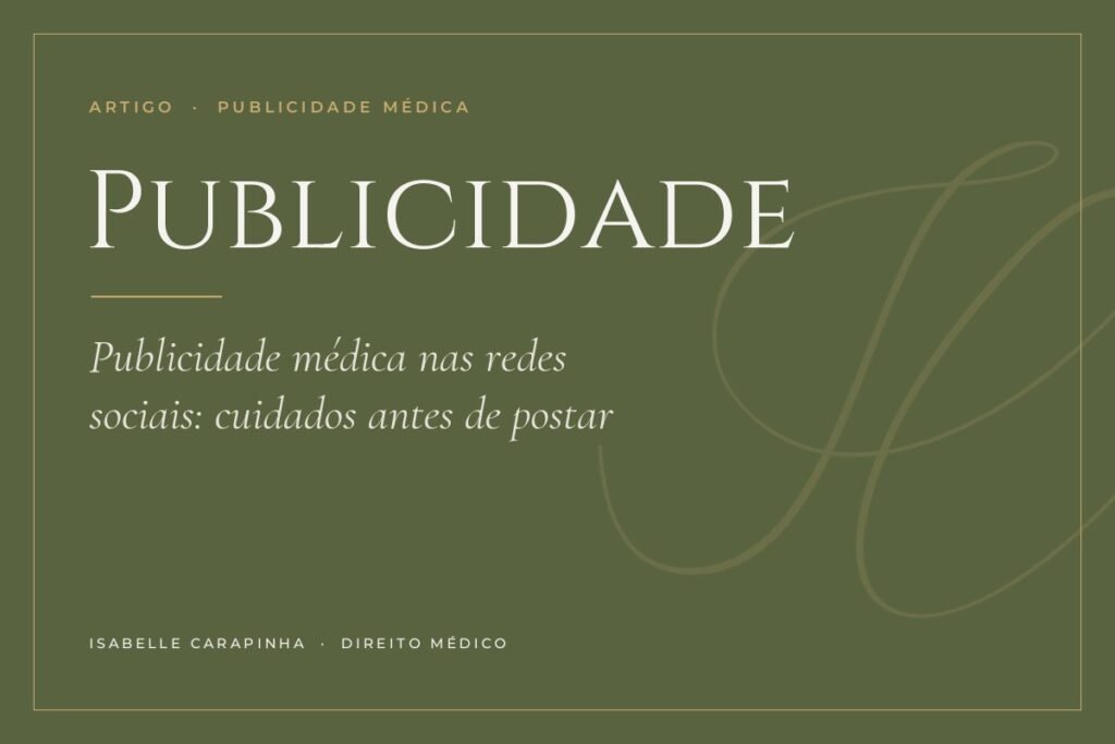 Capa do artigo: Publicidade médica nas redes sociais: cuidados antes de postar